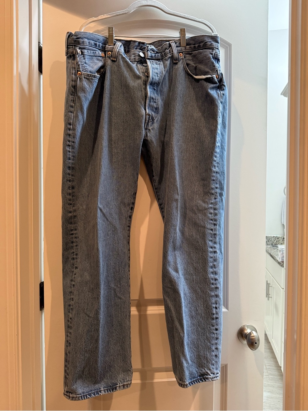 Levi's Straight-Leg Jeans in Washed Blue